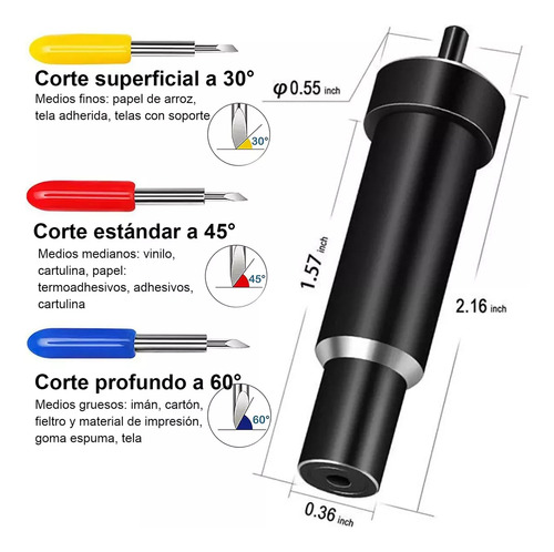 Navaja De Corte Profundo Más Ensamblaje Cricut 45°