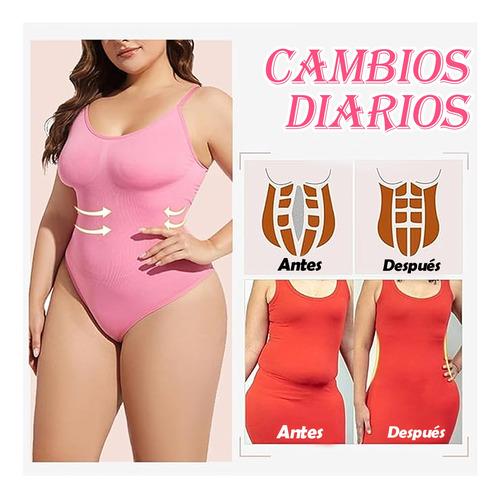 Bodysuit Shapewear Body Para Mujer Con Control De Barriga Rosa Xl