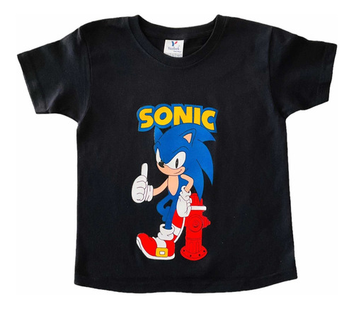 Imagen 4 de 5 de Polera Sonic 100% Algodón Para Niños