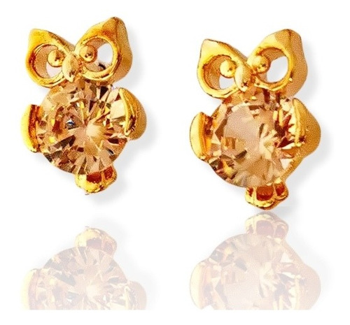 Aretes De Búho Zirconia Los Más Bonitos! + Estuche Regalo