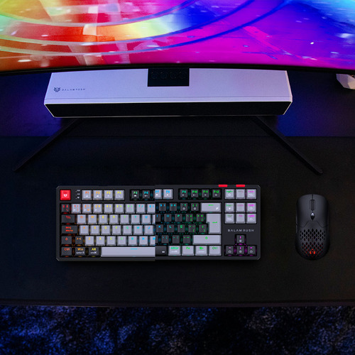 Teclado Multidispositivo Mecánico Gamer Level Pro Gk990 Teclado Gris-negro Idioma Español España