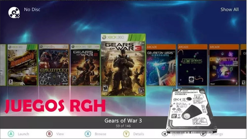 Disco Duro Para Xbox 360 Con Rgh (escoge Tus Juegos - 1 Tb)