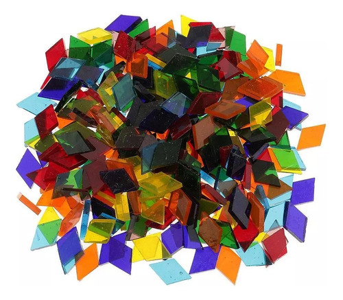 500 Piezas De Telas De Mosaico Coloridas