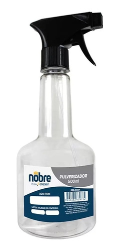 Pulverizador Pet Transparente 500ml Nobre