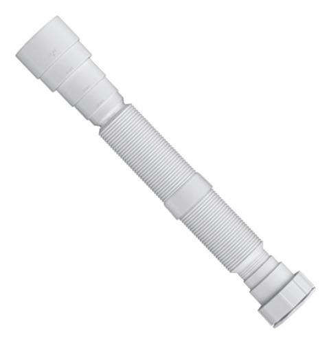 Sifão Pia Cuba Sanfonado Conexão 145cm Extensão Universal Cor Branco