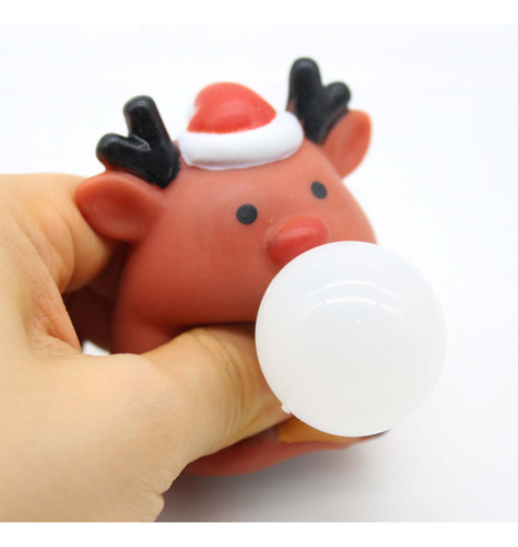 3 Navidad Escupir Burbuja Relajante Juguete Sensorial Alce