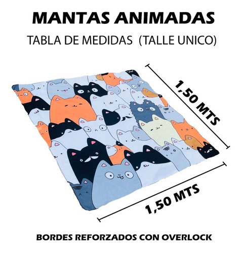 Imagen 2 de 10 de Mantas Tematicas / Mantones Animados - Stitch - Mickey - Mas