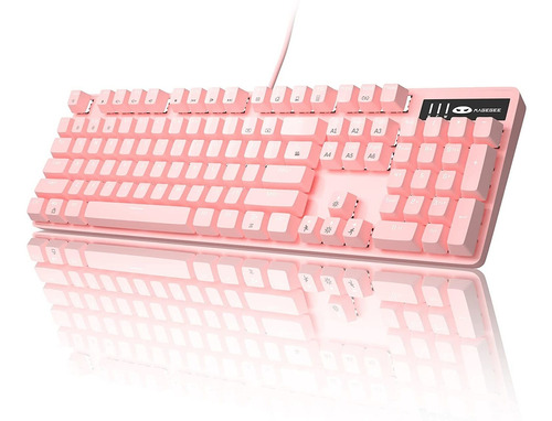 Teclado Mecanico Gamer Usb Magegee Retroiluminado Rosa