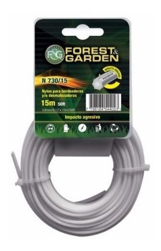 Nylon Para Desmalezadora 3.00mmx15mtrs Forest Garden