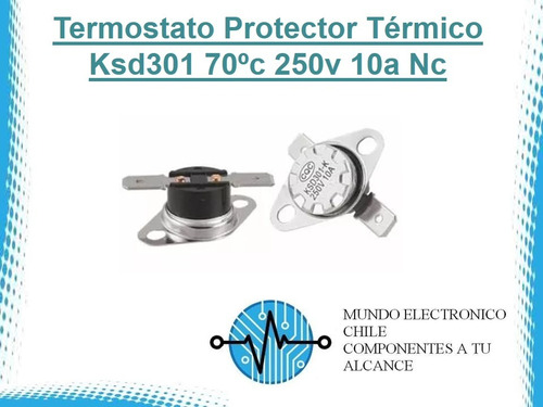 Termostato Protector Térmico Ksd301 70ºc 250v 10a Nc