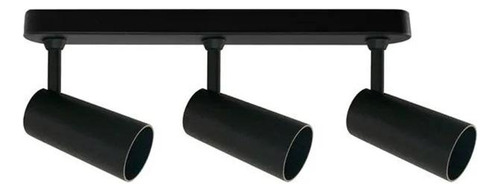 Foco Sobrepuesto Arsis Ii 3 Luces Negro Mate