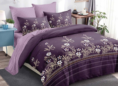 Imagen 2 de 5 de Acolchados 2 Plazas Sommier Cotton Flor