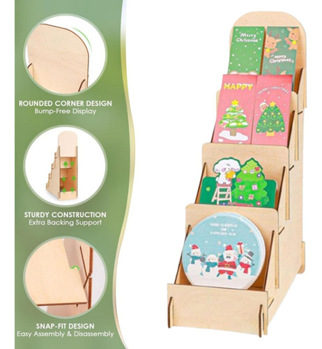 Greeting Cards Display Stand Tiered For Postcards Vendor