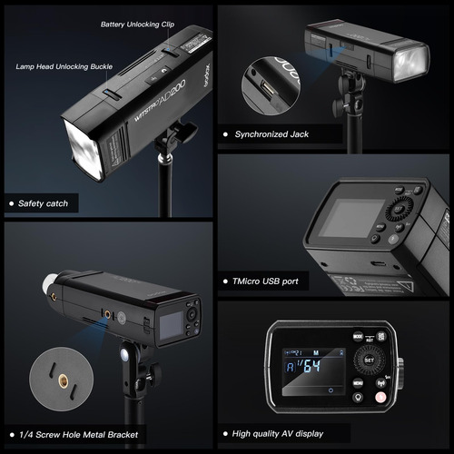 Luz Estroboscópica Flash Speedlite Godox Ad200, 200 W, Ttl,