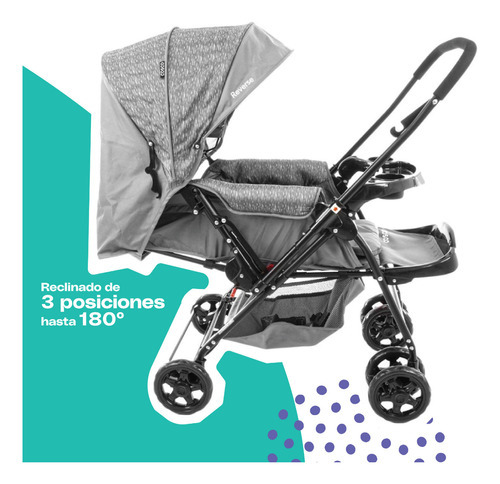 Carriola Cosco Reverse Color Gris Claro Color Del Chasis Negro