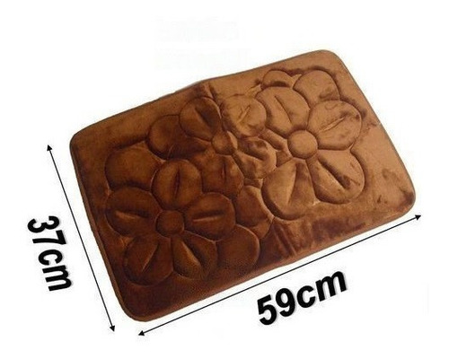 Imagen 6 de 6 de Alfombra Baño Microfibra Antideslizante Absorbente 59 X 37