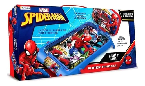 Spiderman Super Pinball Electrónico Marvel Con Luz Y Sonido