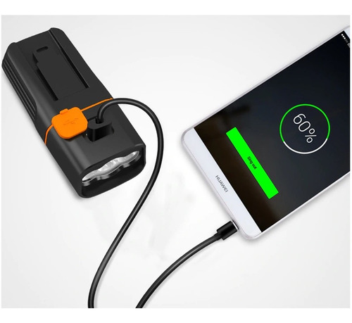 Imagem 5 de 5 de Farol De Bike Bat Embutida Tk3 1000 Lm 5horas Power Bank Cl