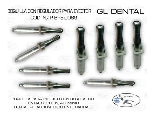 Boquilla De Aluminio Dental Premium Eyector De Control