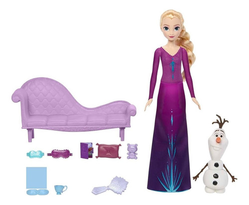Muñeca Elsa Y Olaf Sueños De Nieve Mattel 8 Piezas
