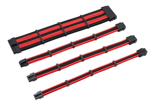 Imagen 2 de 7 de Cables De Alimentación Extensión De Cable Usb Negro Rojo B