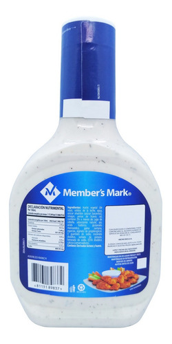 Aderezo Ranch Comida Ensalada Member's Mark Grande 710ml