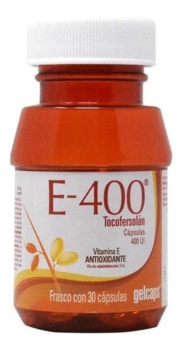 E-400 ( Tocofersolán ) C/30 Caps Vitamina E / Gelcaps