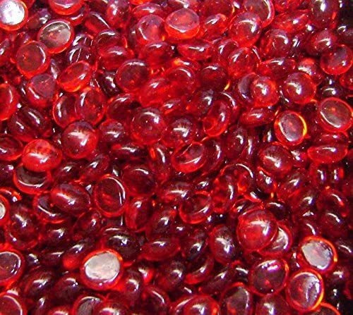  5 Lb Scarlet Red Small  Gemas De Vidrio  Rellenos De J...