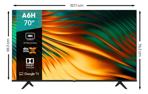 Hisense Smart TV Pantalla 70 Pulgadas LED 70a6h Google TV