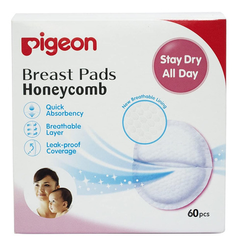 Protectores De Lactancia Pigeon Honeycomb 60 Piezas