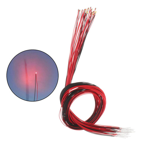 20 Piezas Micro Paisaje Luz Lámpara De Césped Mini Rojo