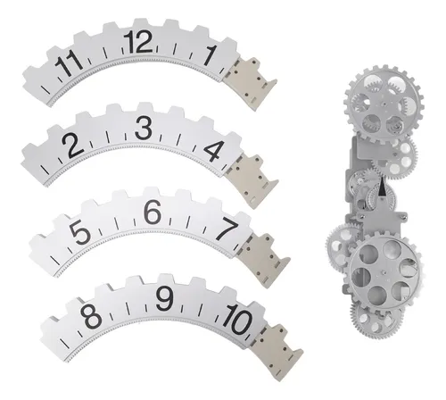 Reloj De Pared Con Forma De Engranaje, Movimiento 3d, Retro,