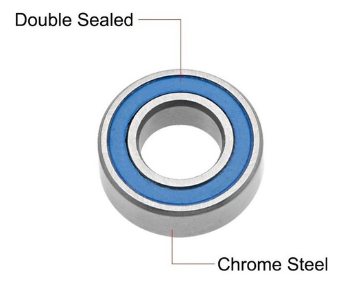 Rodamientos De Bola De Acero Cromado De 6x12x4mm, 10 Pzas