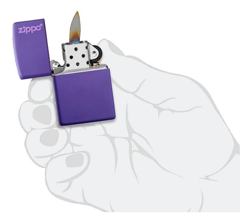 Imagen 4 de 5 de Encendedor Zippo Classic Purple Matte Morado Zp237zl