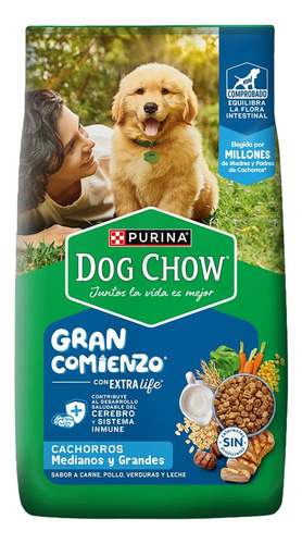 Dog Chow Cachorro Mediano & Grande Doble Proteina 15 Kg