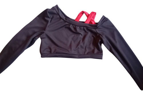 Malla De Entrenamiento Patín Artístico Dos Piezas Negro Lycra 6/7