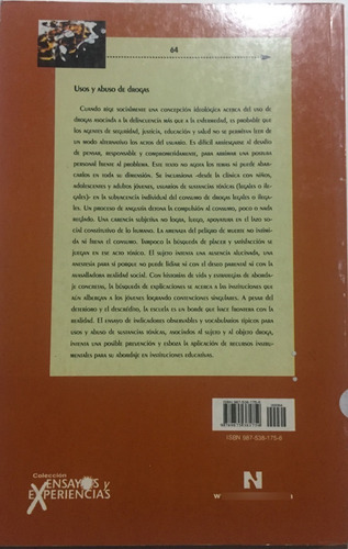 Libro Usos Y Abuso De Drogas Adiccion, Disciplinamiento Y Co