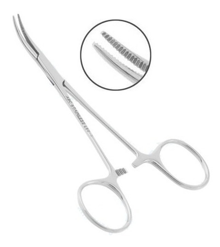 Imagem 2 de 2 de Pinça 12cm Mosquito Halstead Hemostática Clinica Pet Shop