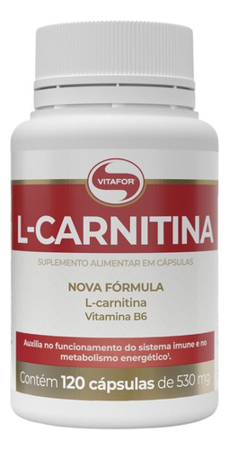 L-carnitina Vitafor - Queima De Gordura E Definição Muscular