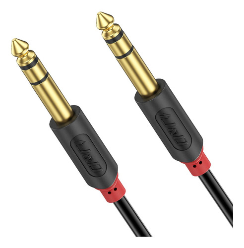 J&d - Cable Trs De 1/4 Pulgadas, Chapado En Oro, Serie Audio