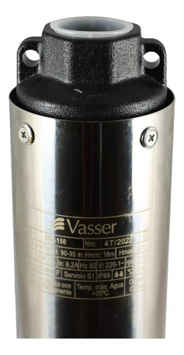 Bomba Sumergible Pozo Vasser Bs4 150 1.5hp + 40mts De Cable