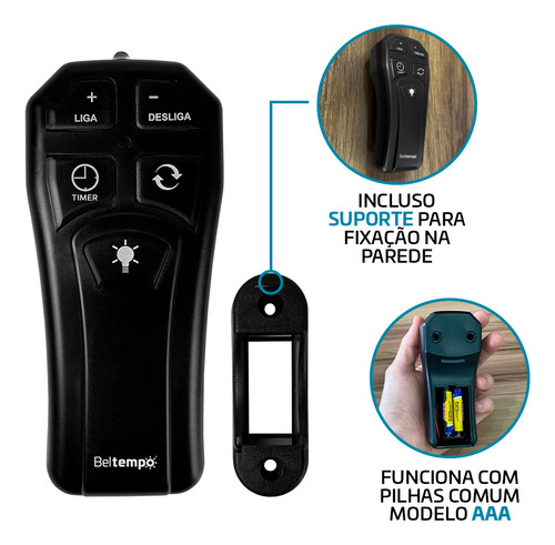 Controle Remoto Para Ventilador De Teto E Lâmpada BT-600 Beltempo Compatível Com Alexa