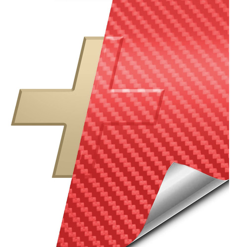 Vvivid Xpo Kit Envoltura Logotipo Fibra Carbono Rojo