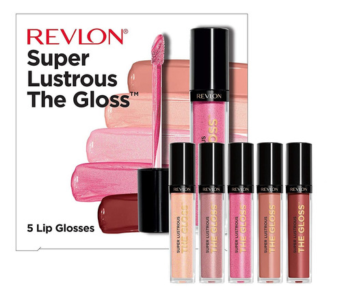 Conjunto De 5 Peças De Gloss Labial Revlon Super Lustrous Th