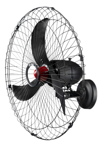 Ventilador de parede Goar V70P preto com 3 pás, 70 cm de diâmetro 127 V/220 V