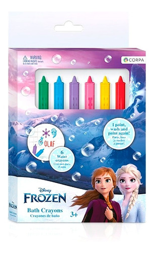 Crayones Frozen Para La Ducha Baño X 6 Multiscope Fr300