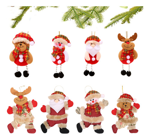 Muñecos De Fieltro Para Decoración De Árbol De Navidad, 8 Un