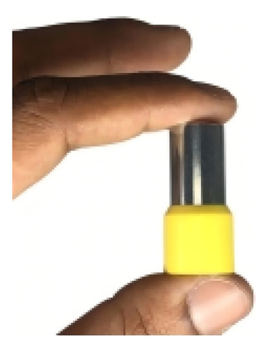 Kit 100 Conector Terminal Tubolar Ilhos 70mm Amarelo Intelli
