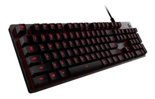 Imagen 2 de 3 de Teclado gamer Logitech Serie G G413 QWERTY Romer-G Tactile inglés US color carbón con luz roja
