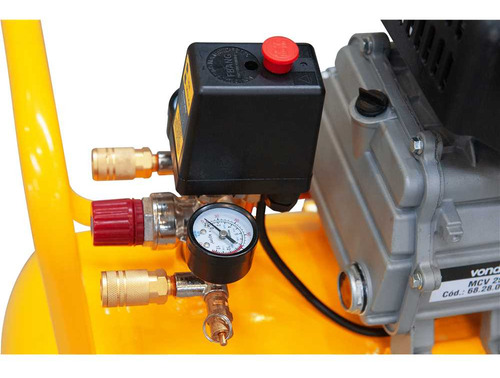 Motocompressor De Ar 8pcm 25 Litros Monofásica Mcv25 Vonder